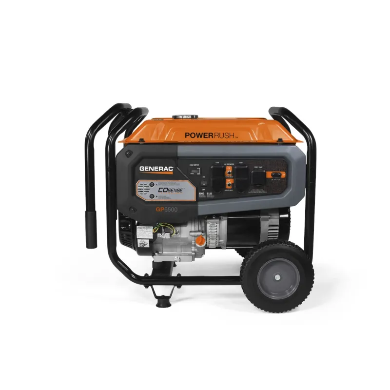 Generac GP6500 6500W Portable Generator with COsense & PowerRush