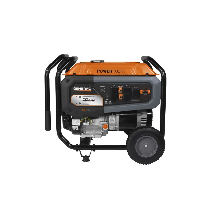 Generac GP6500E 6500W Portable Generator with COsense & Electric Start