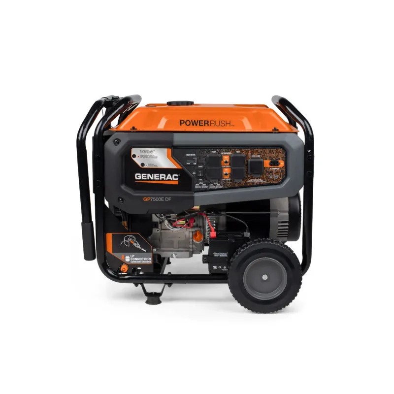 Generac GP7500E DF 7500W Dual Fuel Portable Generator with CO Sense