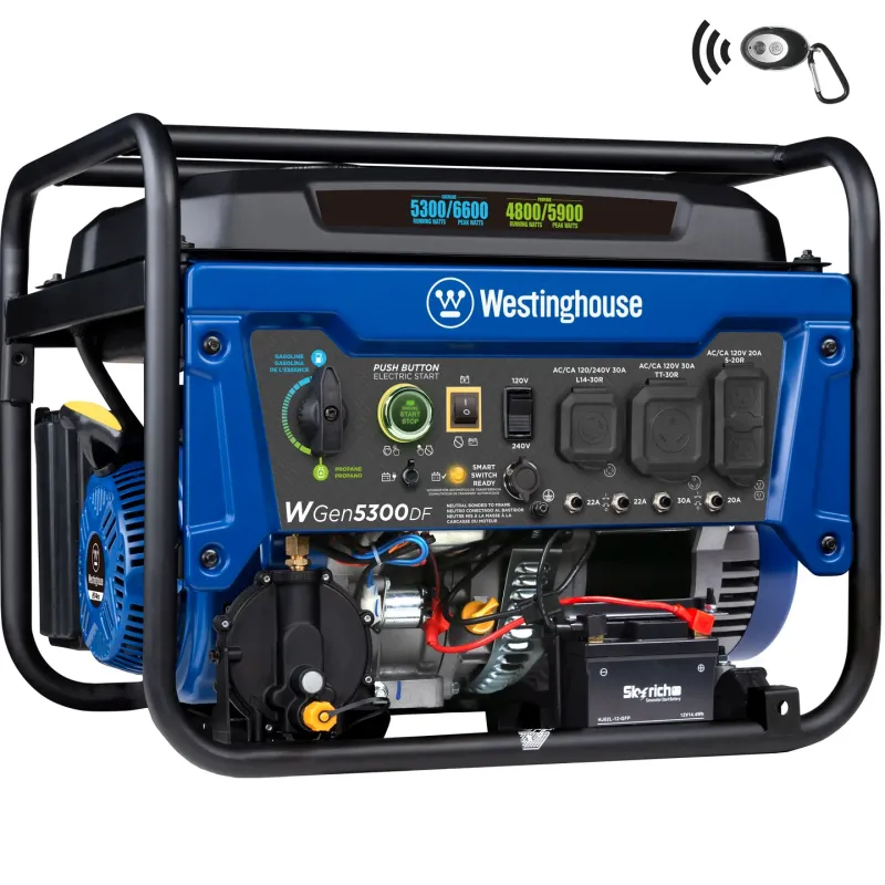 Westinghouse WGen5300DF Dual-Fuel Portable Generator