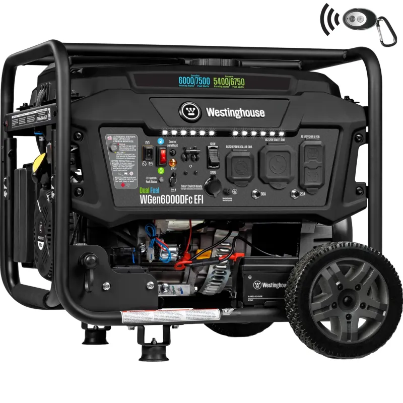 Westinghouse WGen6000DFc EFI Dual-Fuel Portable Generator